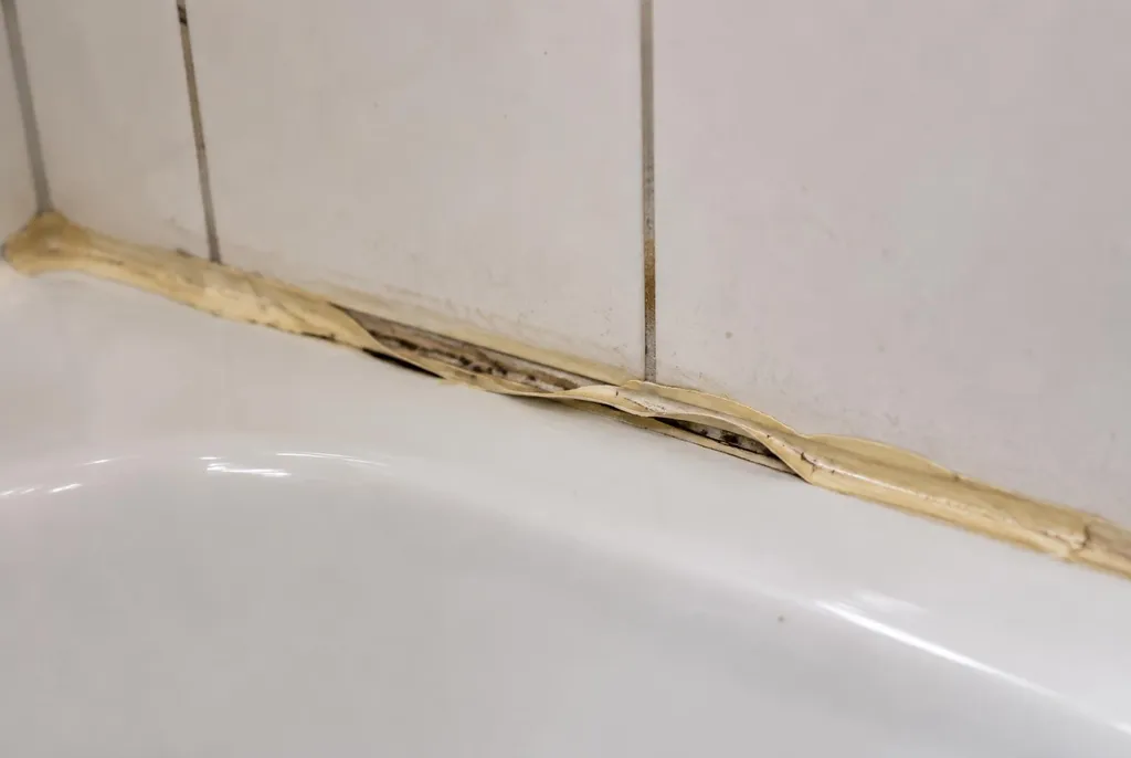 Kitbedrijf Muiden – loslatende kit naast het bad